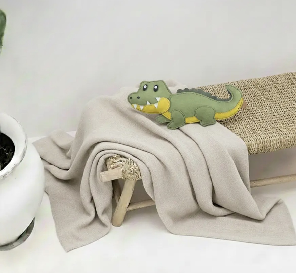 Jouet Grand Crocodile en cuir pour chien Bibizy